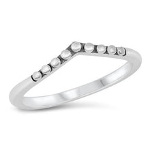 Load image into Gallery viewer, Sterling Silver Oxidized V Dot Ring