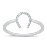 Sterling Silver Oxidized Horseshoe Ring