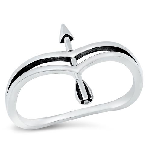 Sterling Silver Oxidized Arrow Ring