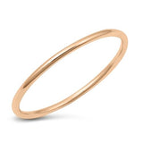 Sterling Silver Rose Gold Plated Thin Band Ring