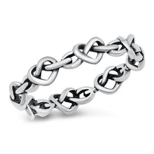 Load image into Gallery viewer, Sterling Silver Oxidized Heart Knots Ring