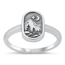 Load image into Gallery viewer, Sterling Silver Oxidized Nature Ring-11.8mm