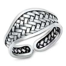 Load image into Gallery viewer, Sterling Silver Oxidized Braided Ring