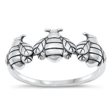Load image into Gallery viewer, Sterling Silver Oxidized Bees Ring