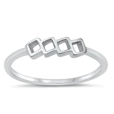 Sterling Silver Rhodium Plated Eye Ring