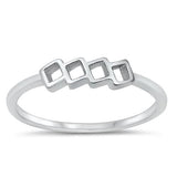 Sterling Silver Rhodium Plated Eye Ring