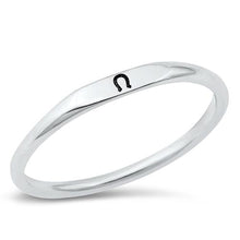 Load image into Gallery viewer, Sterling Silver Oxidized Lucky Horseshoe Ring