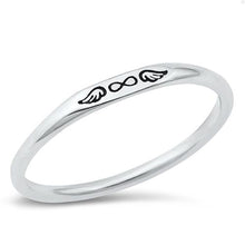 Load image into Gallery viewer, Sterling Silver Oxidized Infinity Wings Ring