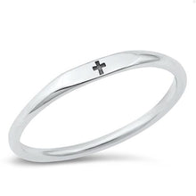 Load image into Gallery viewer, Sterling Silver Oxidized Small Cross Ring