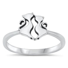 Load image into Gallery viewer, Sterling Silver Oxidized Cats Ring
