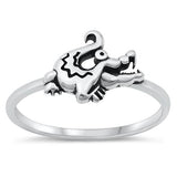 Sterling Silver Oxidized Alligator Ring