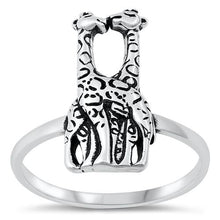Load image into Gallery viewer, Sterling Silver Oxidized Giraffe Ring