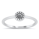 Sterling Silver Oxidized Sun Ring