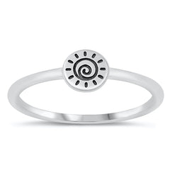 Sterling Silver Oxidized Sun Ring
