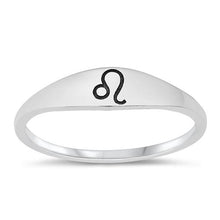 Load image into Gallery viewer, Sterling Silver Oxidized Leo Zodiac Ring