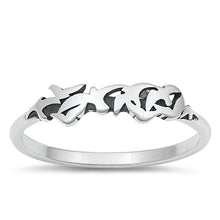 Load image into Gallery viewer, Sterling Silver Oxidized Birds Ring