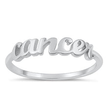 Load image into Gallery viewer, Sterling Silver Rhodium Plated Cancer Zodiac Ring