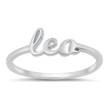 Load image into Gallery viewer, Sterling Silver Rhodium Plated Leo Zodiac Ring