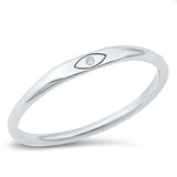 Sterling Silver High Polish Eye Ring