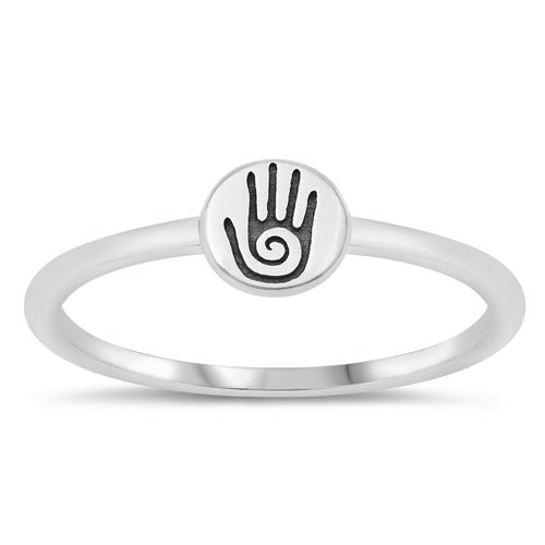 Sterling Silver Oxidized Hand Ring