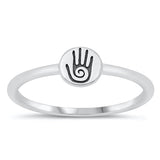 Sterling Silver Oxidized Hand Ring