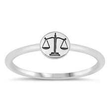 Load image into Gallery viewer, Sterling Silver Oxidized Libra Zodiac Ring