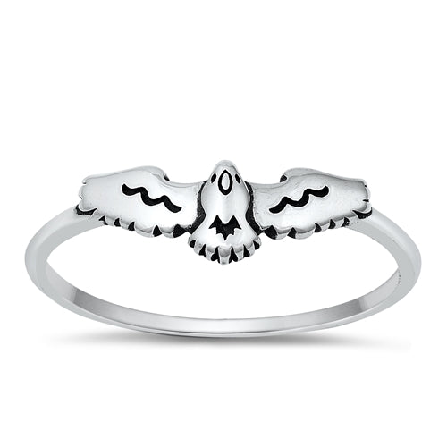 Sterling Silver Oxidized Bird Ring