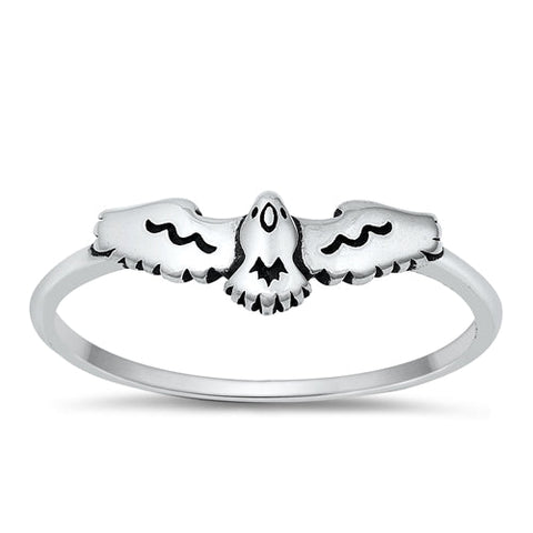 Sterling Silver Oxidized Bird Ring