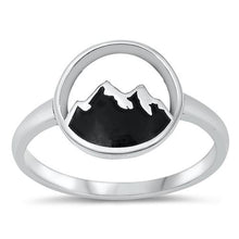 Load image into Gallery viewer, Sterling Silver Oxidized Mountains Ring