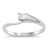 Sterling Silver Oxidized Snake Ring-5.4mm