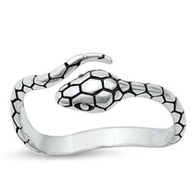 Load image into Gallery viewer, Sterling Silver Oxidized Snake Ring-6.4mm