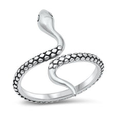 Load image into Gallery viewer, Sterling Silver Oxidized Snake Ring