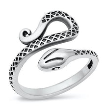 Load image into Gallery viewer, Sterling Silver Oxidized Snake Ring-16.4mm