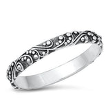 Sterling Silver Oxidized 3mm Bali Style Ring