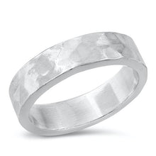 Load image into Gallery viewer, Sterling Silver Oxidized Hammered Band Ring