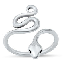 Load image into Gallery viewer, Sterling Silver Oxidized Snake Ring-25mm