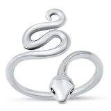 Sterling Silver Oxidized Snake Ring-25mm