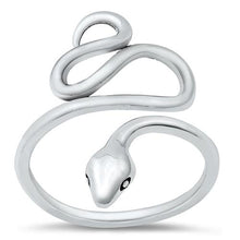Load image into Gallery viewer, Sterling Silver Oxidized Snake Ring-23mm