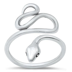 Sterling Silver Oxidized Snake Ring-23mm