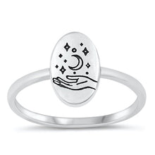Load image into Gallery viewer, Sterling Silver Oxidized Flower Ring