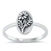 Load image into Gallery viewer, Sterling Silver Oxidized Flowers Ring