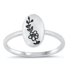 Load image into Gallery viewer, Sterling Silver Oxidized Flower Ring