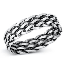 Load image into Gallery viewer, Sterling Silver Oxidized Ring-6mm