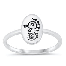 Load image into Gallery viewer, Sterling Silver Oxidized Seahorse Ring