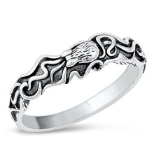 Load image into Gallery viewer, Sterling Silver Oxidized Octopus Ring