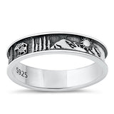 Sterling Silver Oxidized Scenery Ring