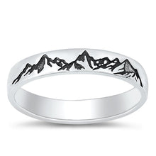 Load image into Gallery viewer, Sterling Silver Oxidized Mountain Ring