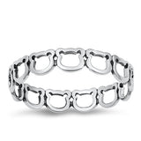Sterling Silver Oxidized Bears Ring