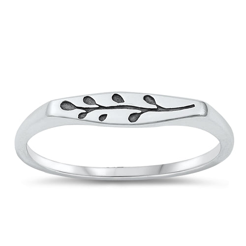 Sterling Silver Oxidized Branch Ring