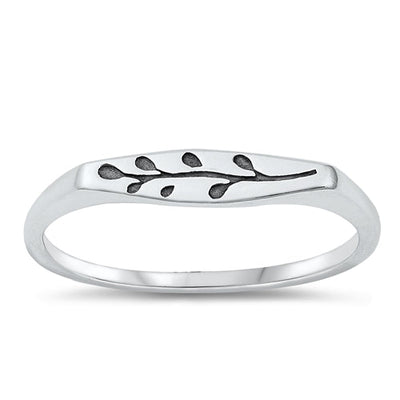 Sterling Silver Oxidized Branch Ring